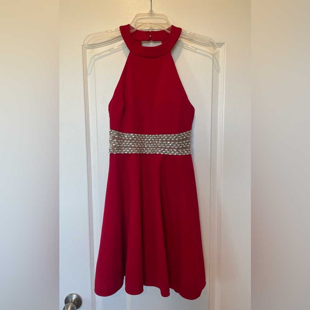 B. Darlin red mini dress.